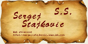 Sergej Stajković vizit kartica